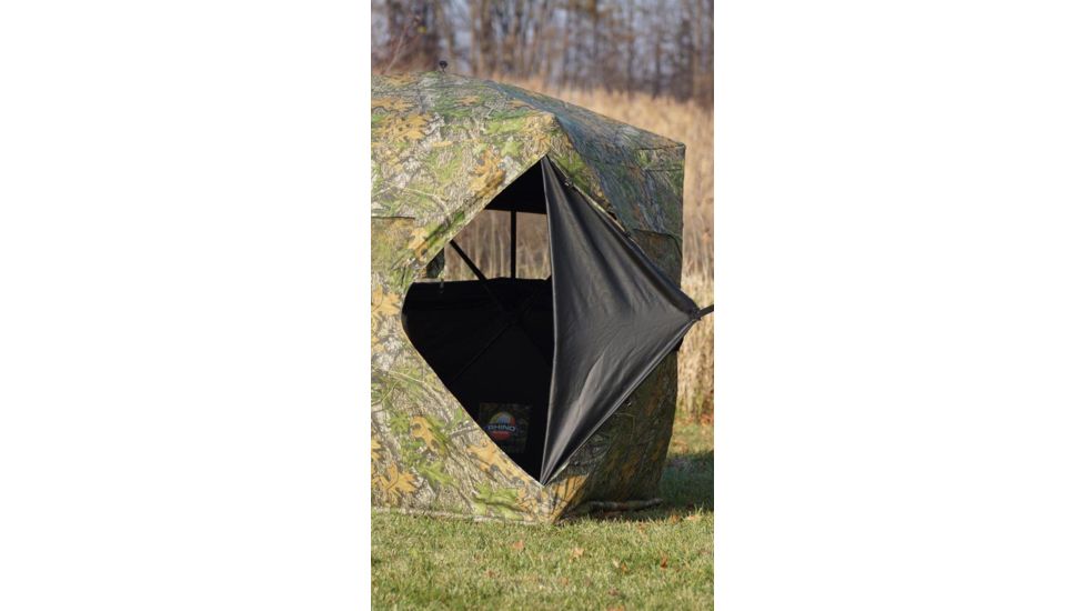 Rhino Blinds Mossy Oak Obsession Blind, Camo, 77in x 77in Hub to Hub MOO-104
