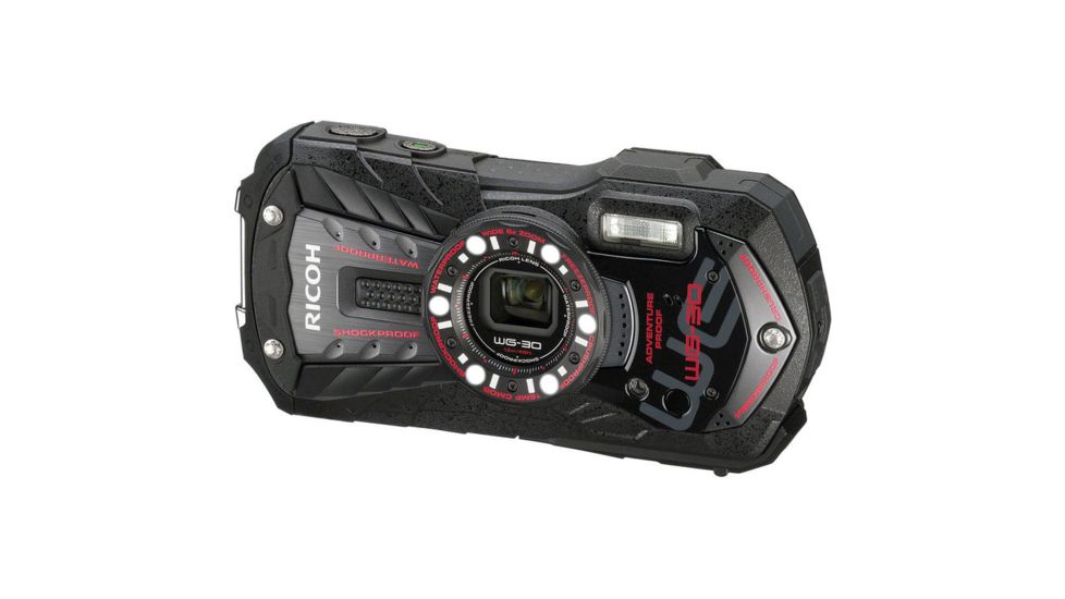 Ricoh WG-30W Digital Camera-16MP 1/2.3 Backlit CMOS Sensor, Ebony Black 4593