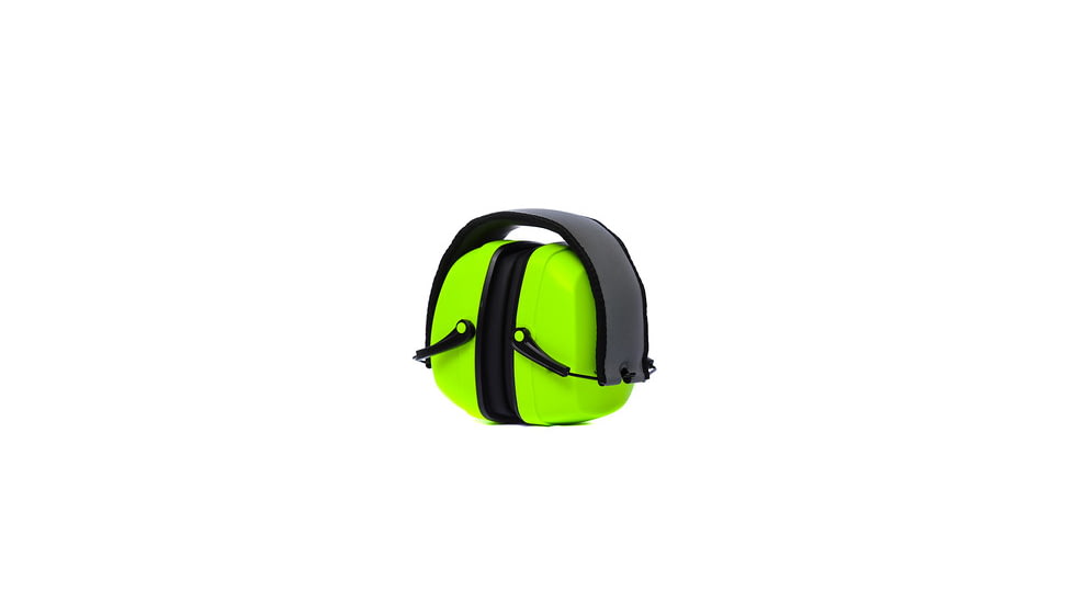 Rifleman Hi Viz Green with Reflective Headband Ear Muffs, NRR 28, RFHVGBX