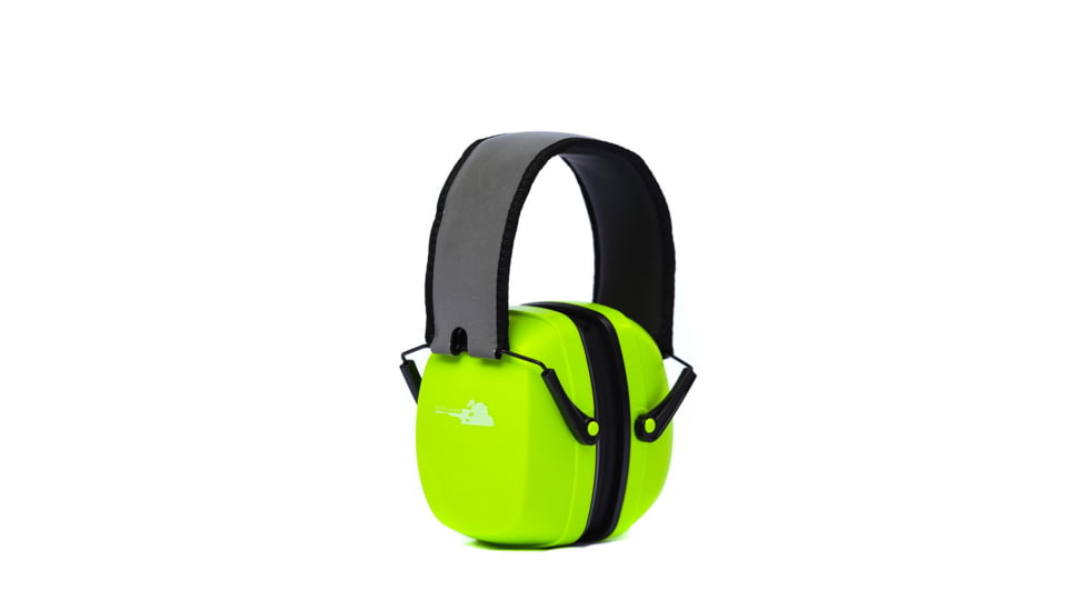 Rifleman Hi Viz Green with Reflective Headband Ear Muffs, NRR 28, RFHVGBX