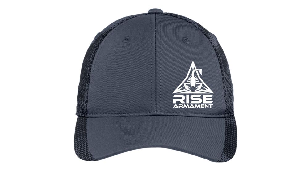 RISE Armament Hex Camo Mesh Back Cap with RISE Armament Logo, Black, Universal, RH-106-BLK