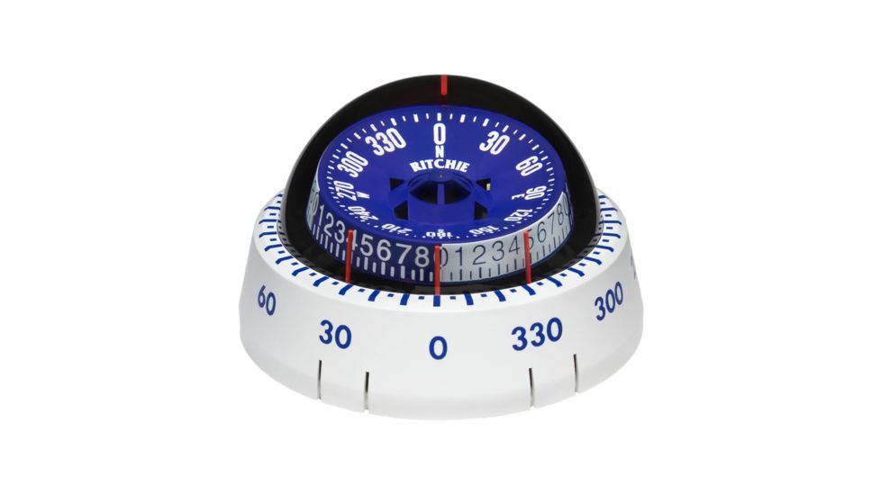 Ritchie XP-98W X-Port Tactician Compass - Surface Mount - White 32476