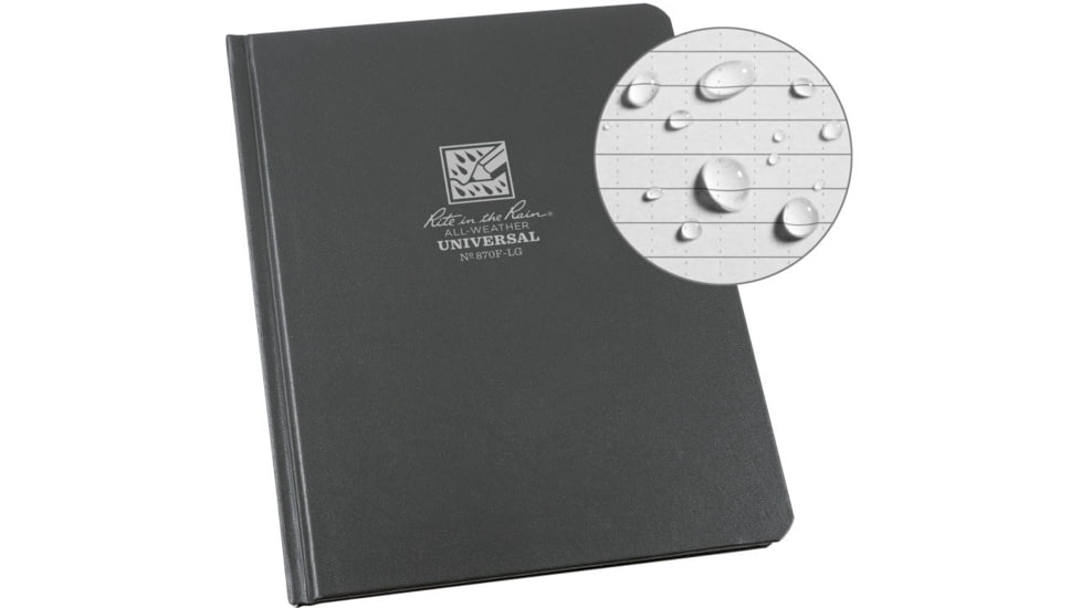 Rite in the Rain Bound Book, Fabrikoid Cover, Universal, 6x8, Gray, 870F-LG