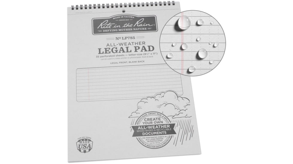 Rite in the Rain Legal Pad, 8.5x11, LP785