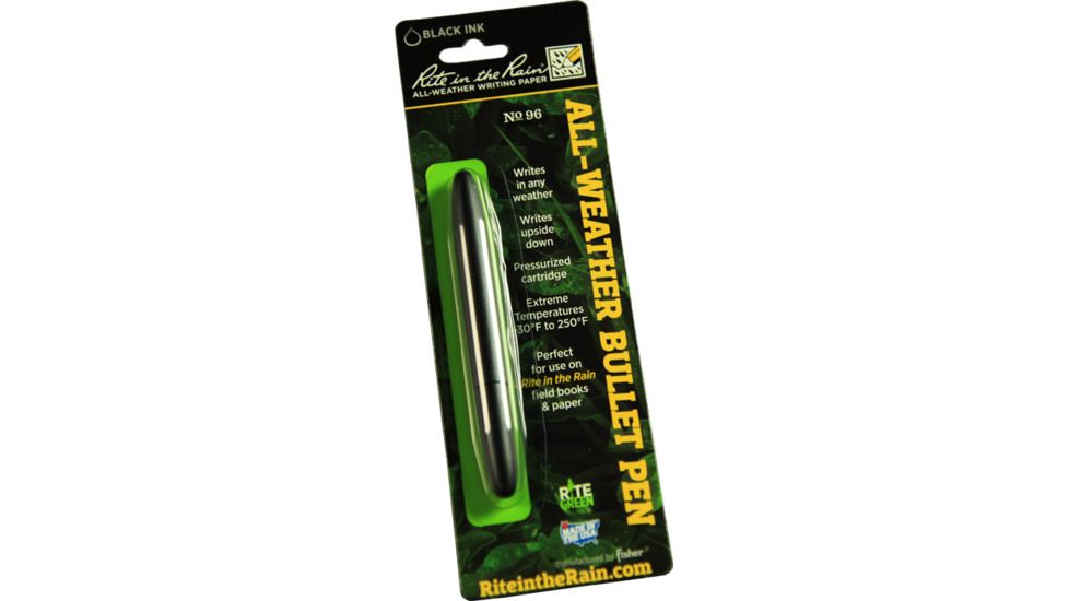 Rite in the Rain ALL-WEATHER BULLET PEN (BLACK-MATTE), Black, 3 3/4 96