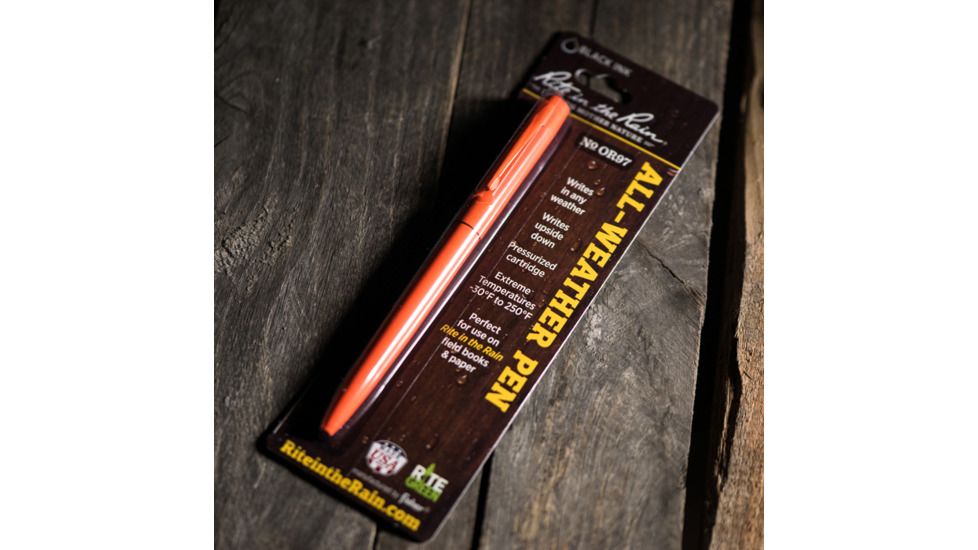 Rite in the Rain All Weather Pen - Orange W/ Black Ink, Orange, 5.25 OR97