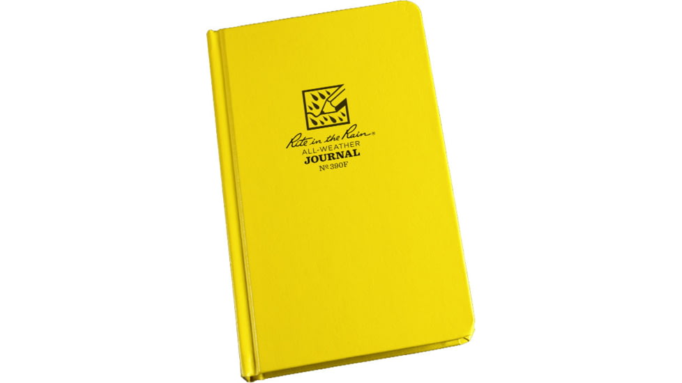 Rite in the Rain BOUND BOOK - FABRIKOID COVER - JOURNAL, Yellow, 4 3/4 x 7 1/2 390F