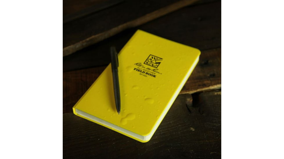 Rite in the Rain Bound Book,Poly Cover,4 3/4x7 1/2in,Field,Yellow 350
