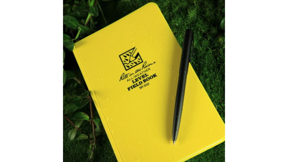 Rite in the Rain Bound Book,Poly Cover,4 3/4x7 1/2in,Level,Yellow 310