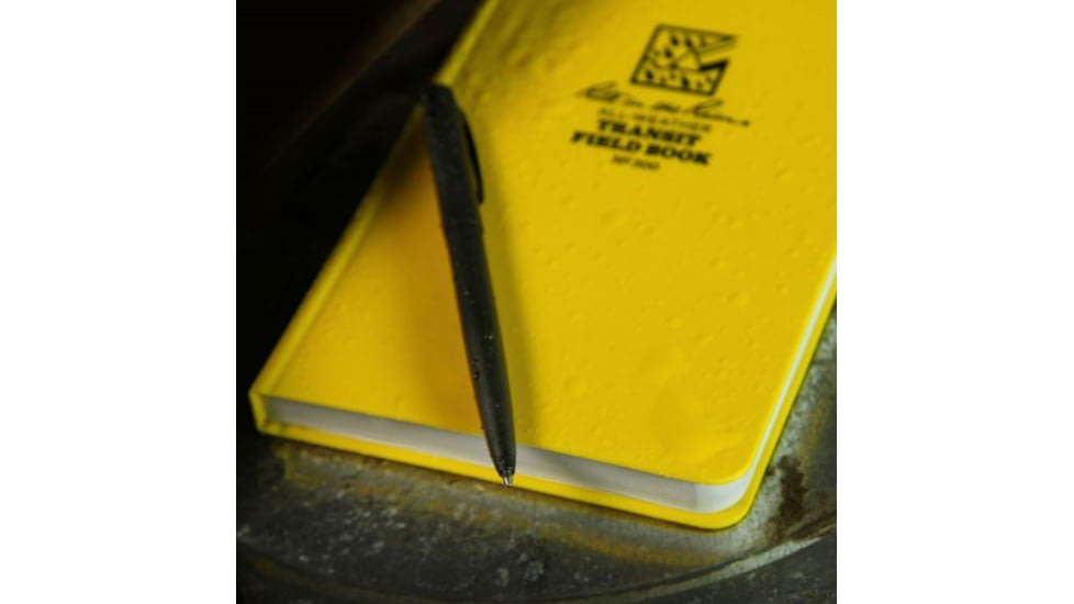 Rite in the Rain Bound Book,Poly Cover,4 3/4x7 1/2in,Transit,Yellow 300