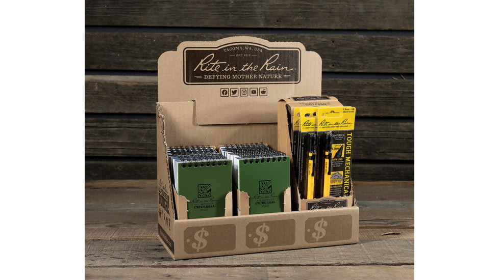 Rite in the Rain Counter Display RITRRP935YE13LG