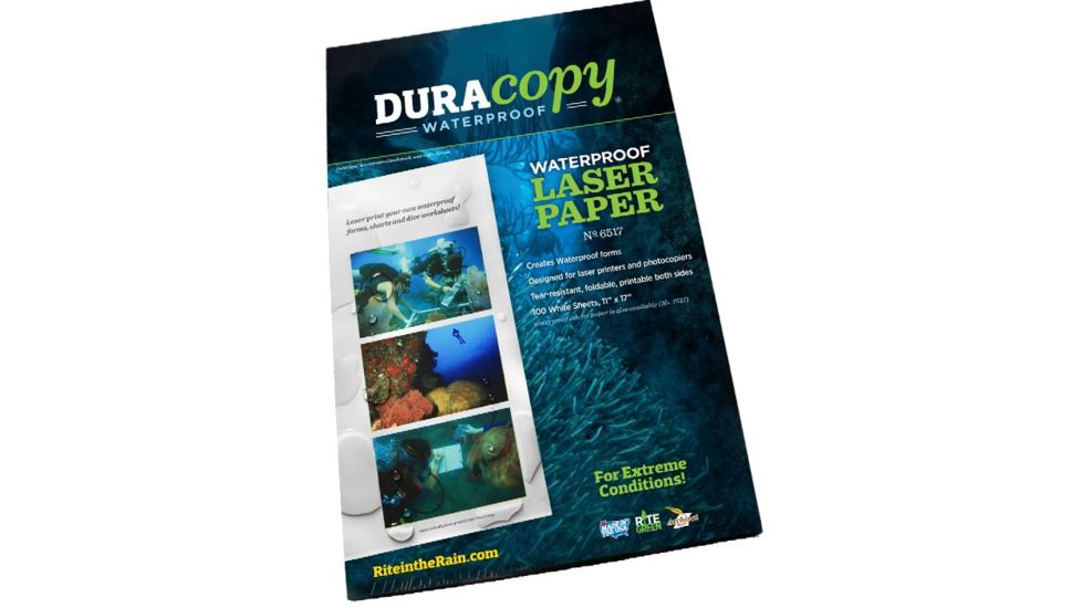 Rite in the Rain Duracopy Laser/Copier Paper,11x17in,White,500 Sheets Bulk Pack 6517BP