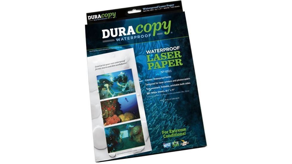 Rite in the Rain Duracopy Laser/Copier Paper,8 1/2x11in,White,500 Sheets Bulk Pack 6511BP