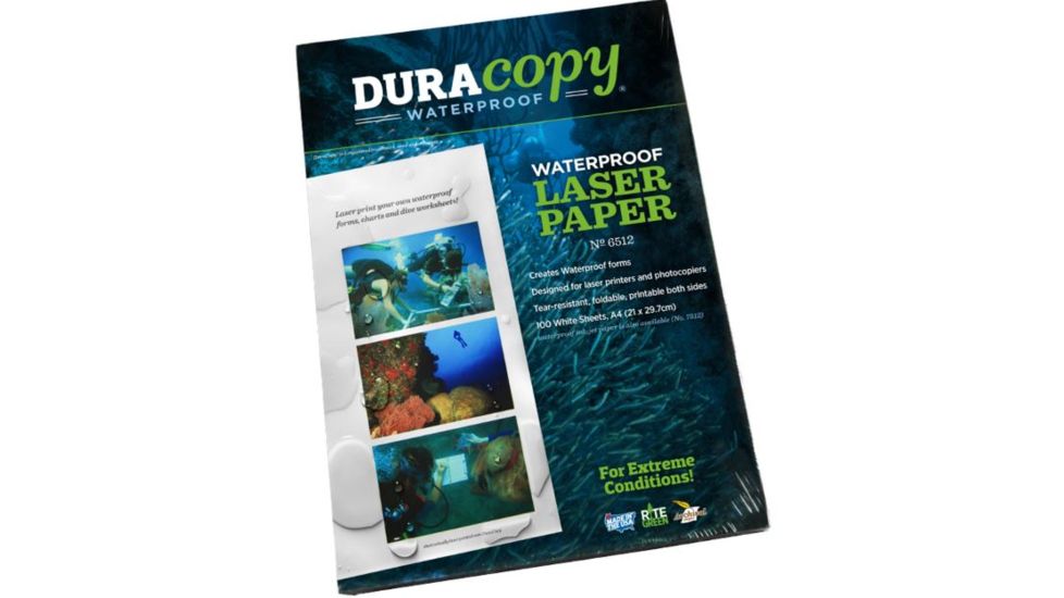 Rite in the Rain Duracopy Laser/Copier Paper,A-4,White,100 Sheets 6512