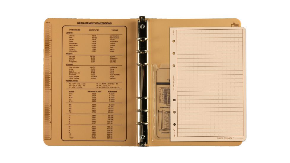 Rite in the Rain FIELD BINDER - 1/2&quot; - TAN, Tan, 5 5/8 x 7 1/2 9200T