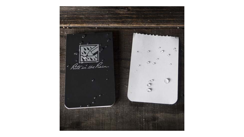 Rite in the Rain Field Flex Stapled Notebook Blank - Black - 6 Pack - OTG771L