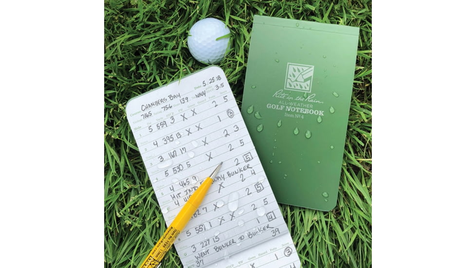 Rite in the Rain Golf Notebook, Green Field-Flex Cover, 4
