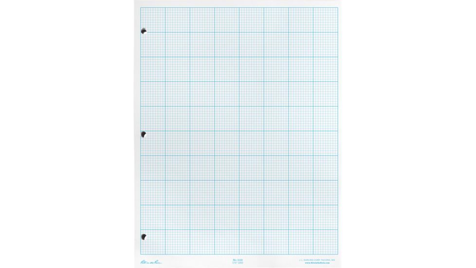 Rite in the Rain GRID SHEETS - CROSS SECTION -1/10&quot;, White, 8 1/2 x 11 1110