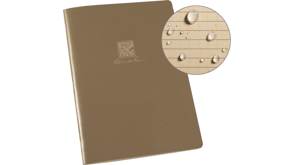 Rite in the Rain Large Stapled Notebook Tan