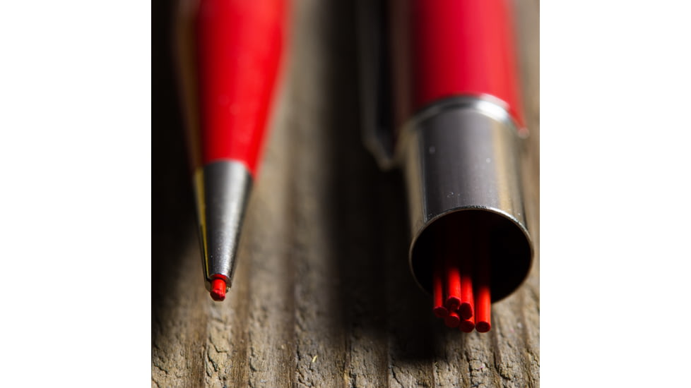 Rite in the Rain Mechanical Pencil,5.75in,Red,1.1mm Red Lead w/7 Leads and 2 Extra Erasers RD99