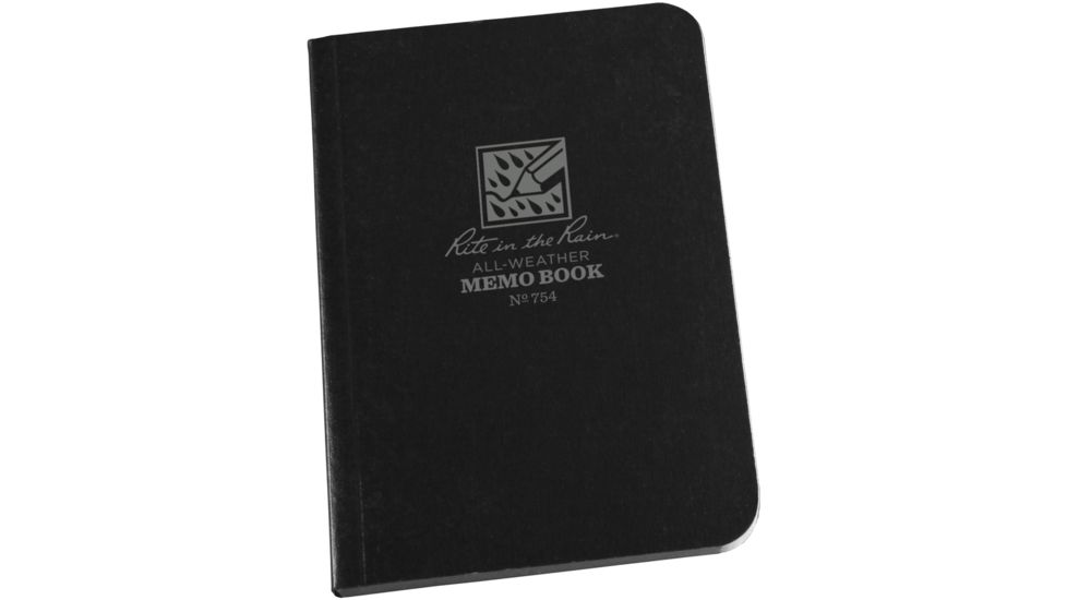 Rite in the Rain Memo Book - Black- 3.5 X 5, 3.5x5 754