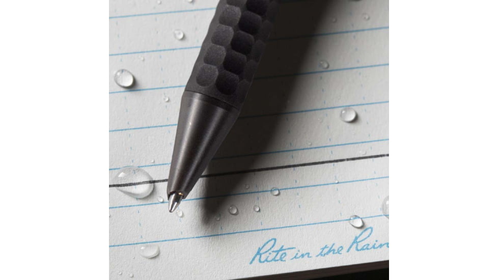 Rite in the Rain Metal Tactical Readiness Pen - Black W/ Black Ink - AO50