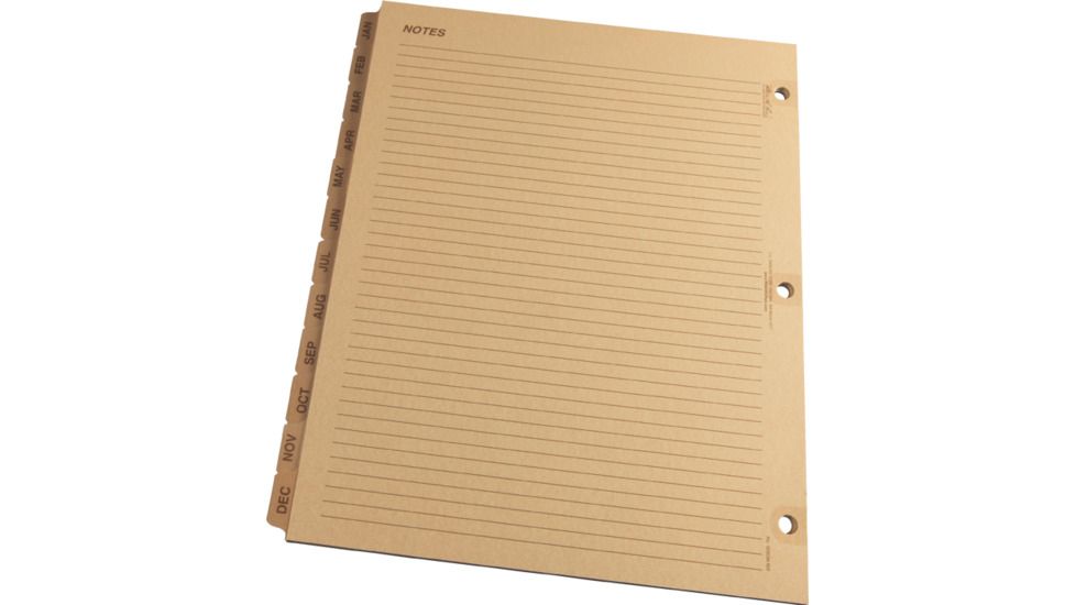Rite in the Rain MONTHLY - MAXI TAB SET, Tan, 8 1/2 x 11 9260M-MX