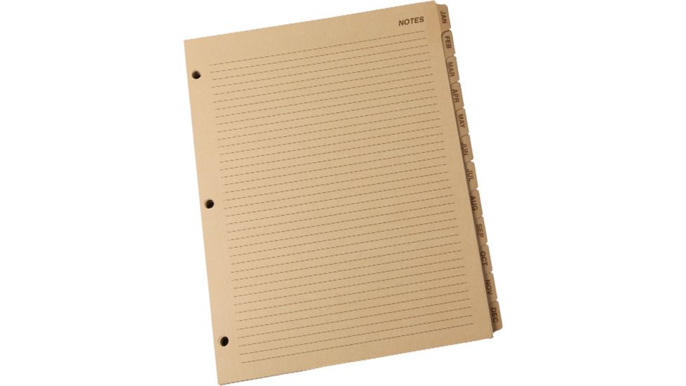 Rite in the Rain MONTHLY - MAXI TAB SET, Tan, 8 1/2 x 11 9260M-MX