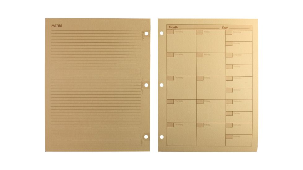 Rite in the Rain MONTHLY - MAXI TAB SET, Tan, 8 1/2 x 11 9260M-MX