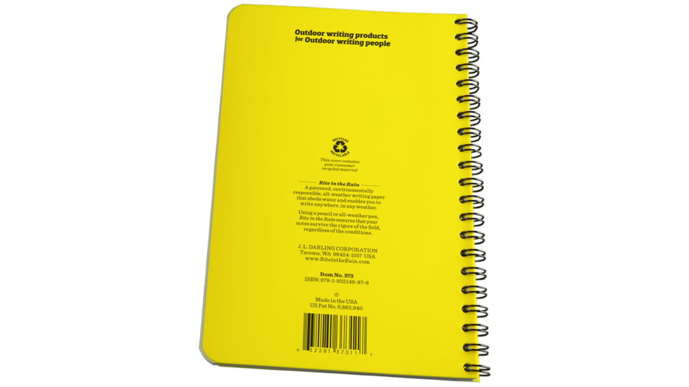 Rite in the Rain Side Spiral Kit, Yellow, 4 5/8 x 7 373-KIT