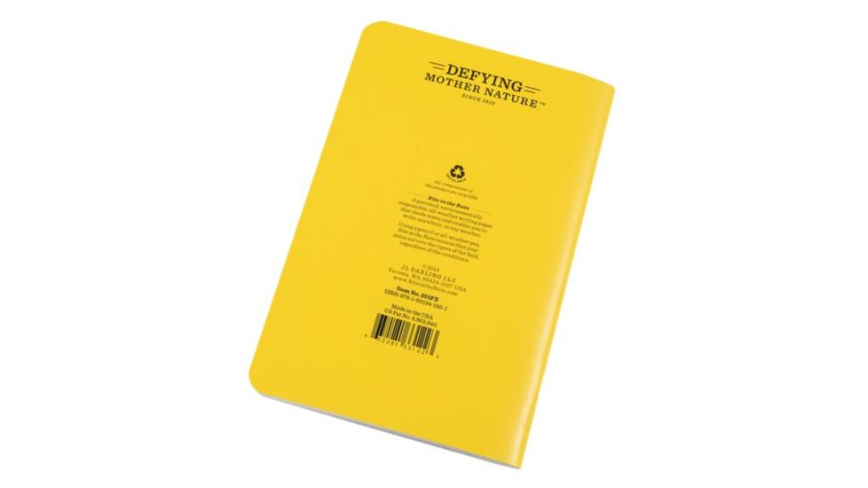 Rite in the Rain Side Stapled Notebook,Field Flex,4/5/8x7in,Yellow,Pack of 3 331FX