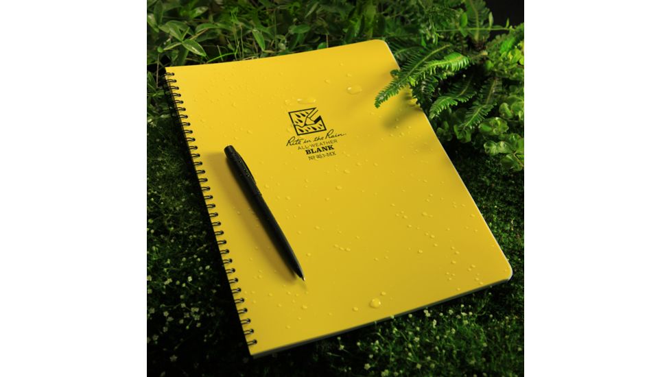 Rite in the Rain Spiral Notebook - Blank, Yellow, 4 5/8 x7 333