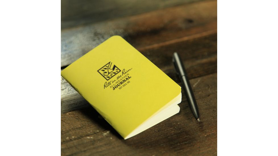 Rite in the Rain STAPLED MINI-NOTEBOOK - JOURNAL, Yellow, 3 1/4 x 4 5/8 391-M