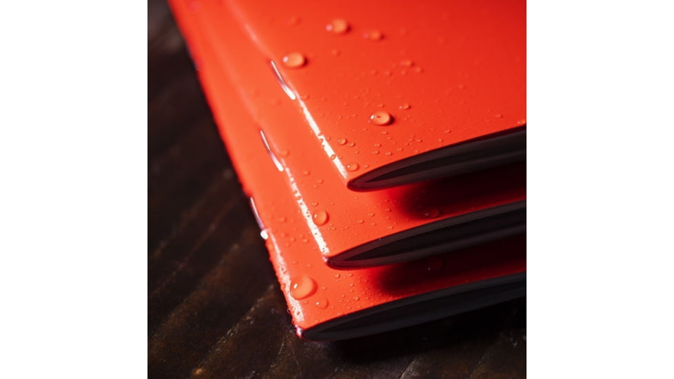 Rite in the Rain Stapled Mini Notebook - Universal - Oranage - 3 Pack - OR71FX-M