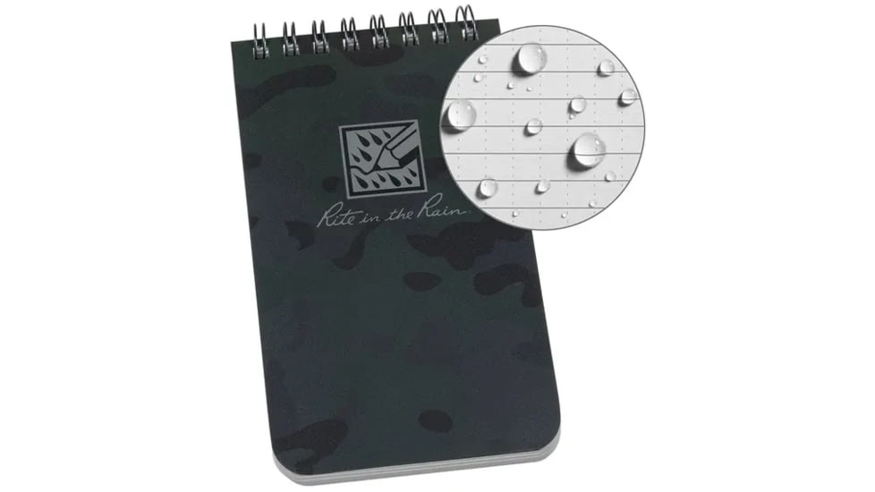 Rite in the Rain Top Spiral Notebook - 3''x5'', Camo - NHC35