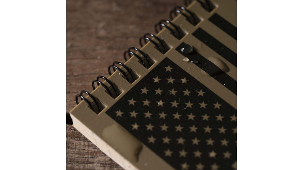 Rite in the Rain Top Spiral Notebook - 3x5, Tan Flag - FL935T