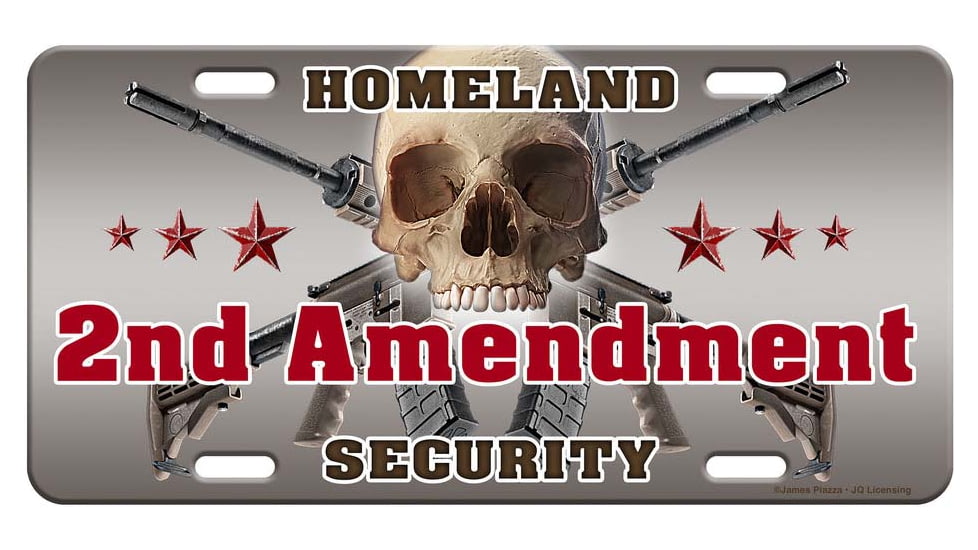 River's Edge 2nd Amendment Vanity License Plate, 12 x 6in, 2696
