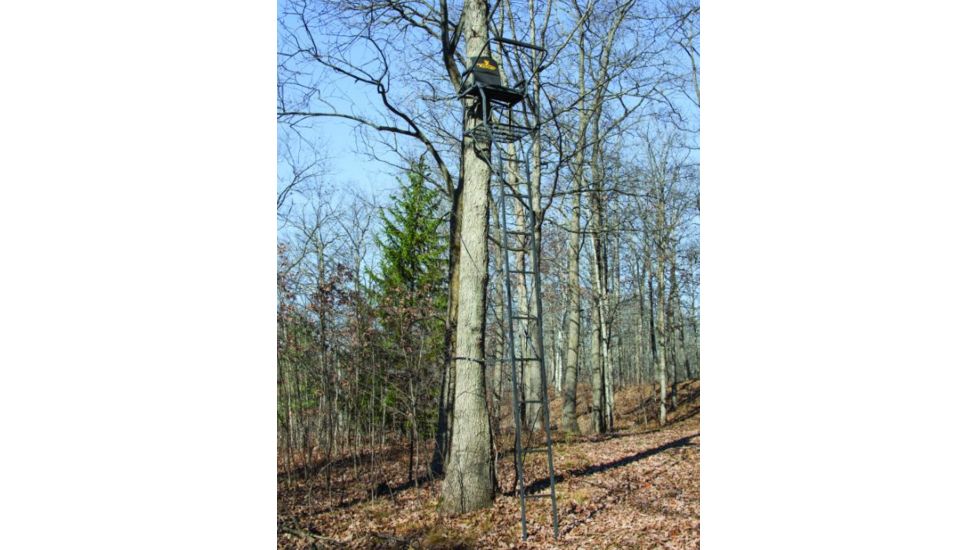 Rivers Edge Treestands 1-Man XL Ladder Stand, Black RE648