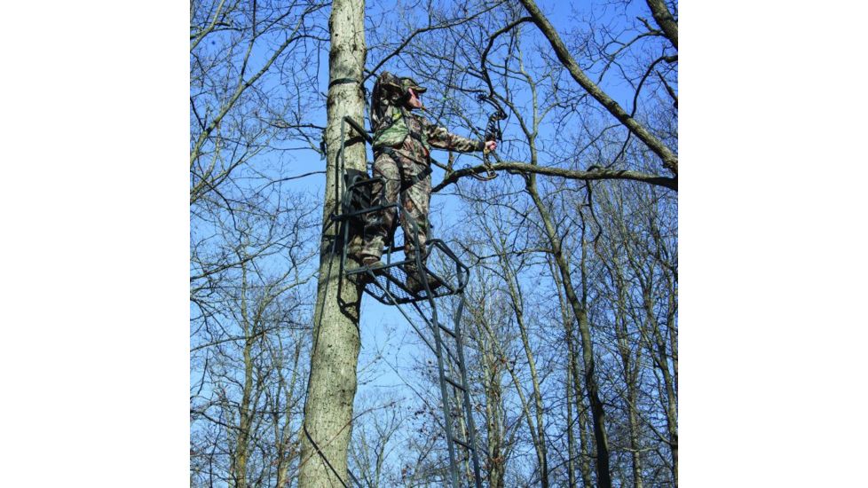 Rivers Edge Treestands 1-Man XL Ladder Stand, Black RE648