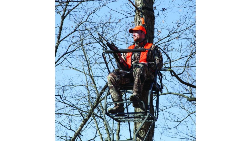 Rivers Edge Treestands 1-Man XL Ladder Stand, Black RE648