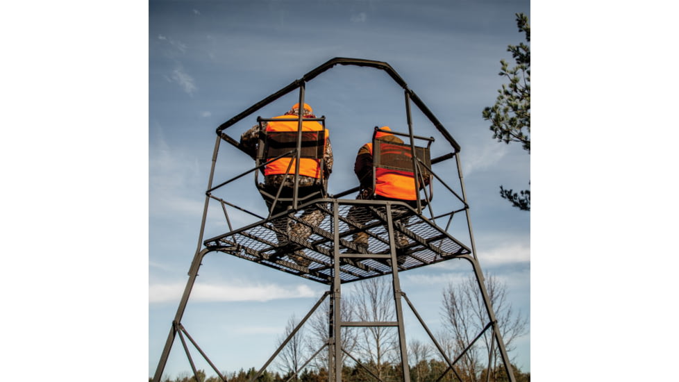 Rivers Edge Treestands 12 2-Man Quad Pod Treestand, Black, 12ft, RE401