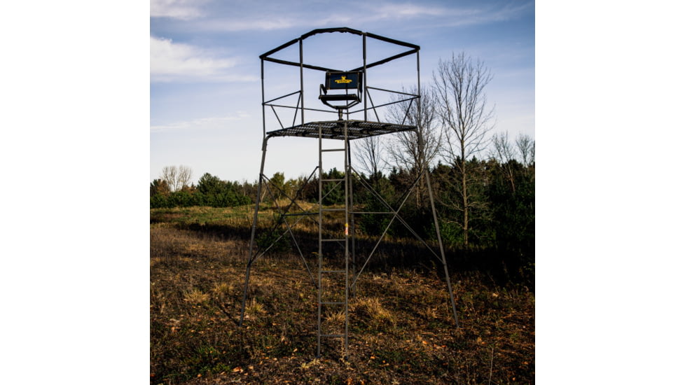 Rivers Edge Treestands 12 2-Man Quad Pod Treestand, Black, 12ft, RE401