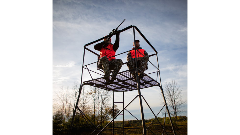 Rivers Edge Treestands 12 2-Man Quad Pod Treestand, Black, 12ft, RE401