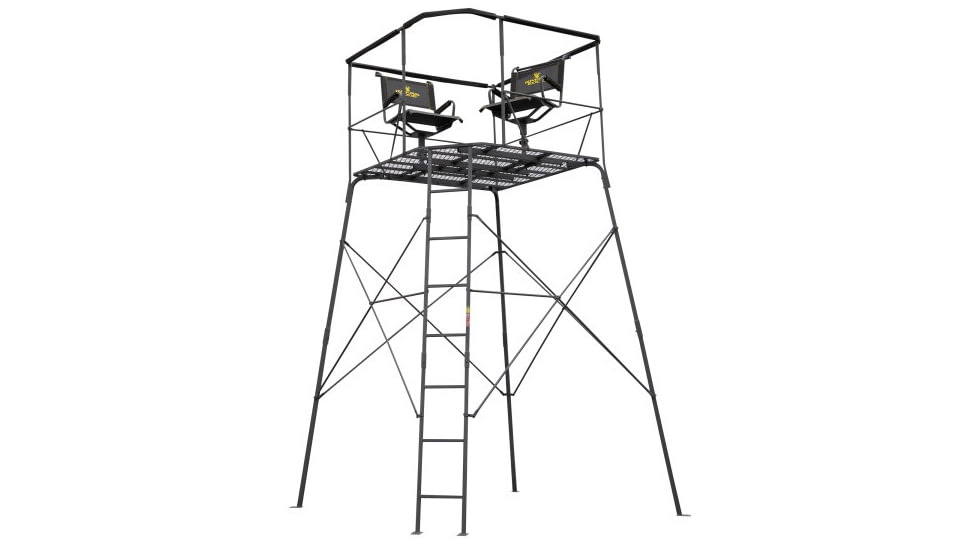 Rivers Edge Treestands 12 2-Man Quad Pod Treestand, Black, 12ft, RE401