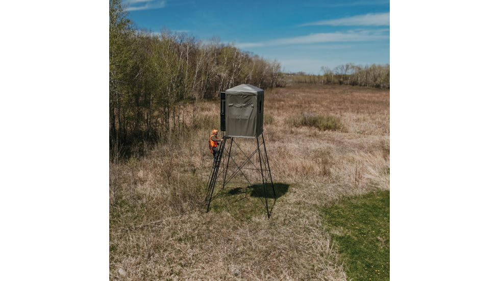Rivers Edge Treestands 550 Shooting House, Black &amp; Dusty Olive, 2-Person, LM550C