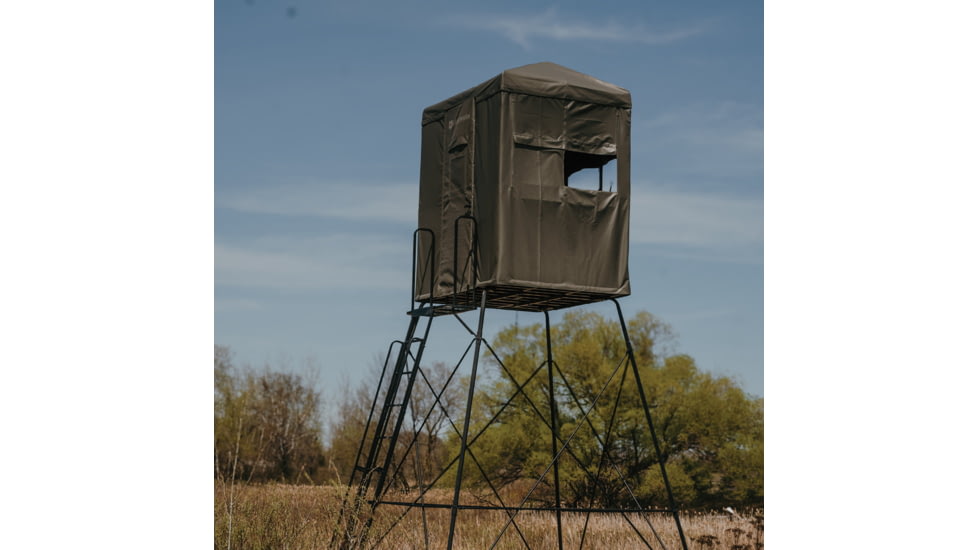 Rivers Edge Treestands 550 Shooting House, Black &amp; Dusty Olive, 2-Person, LM550C