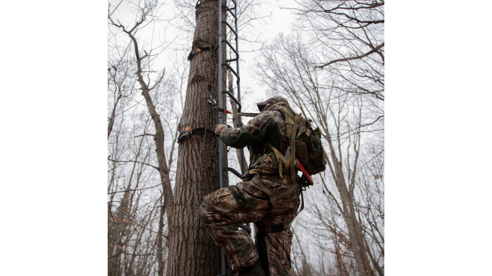 Rivers Edge Treestands Big Foot Tree Ladder W/ Safety Rope, Rivers Edge Grey, 23ft, RE731