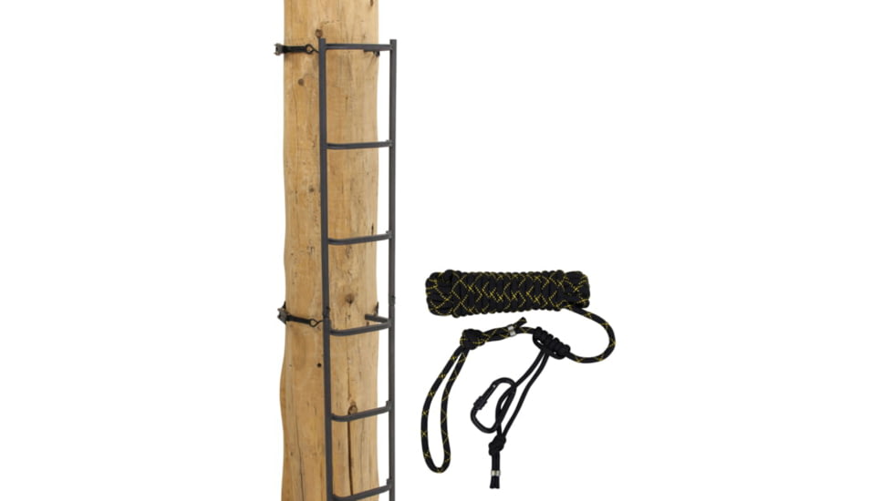 Rivers Edge Treestands Big Foot Tree Ladder W/ Safety Rope, Rivers Edge Grey, 23ft, RE731