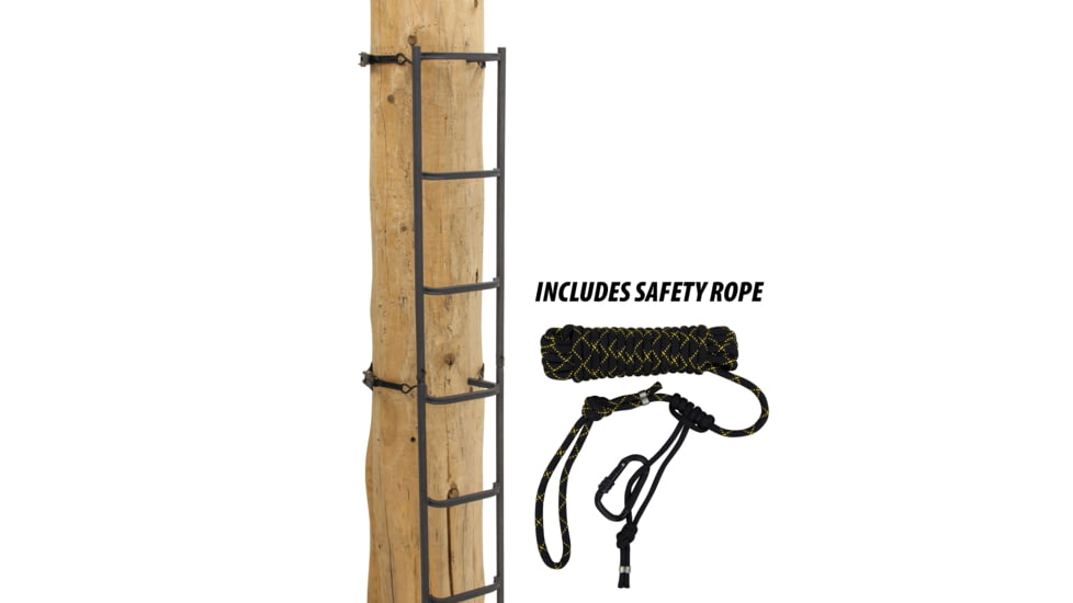 Rivers Edge Treestands Big Foot Tree Ladder W/ Safety Rope, Rivers Edge Grey, 23ft, RE731