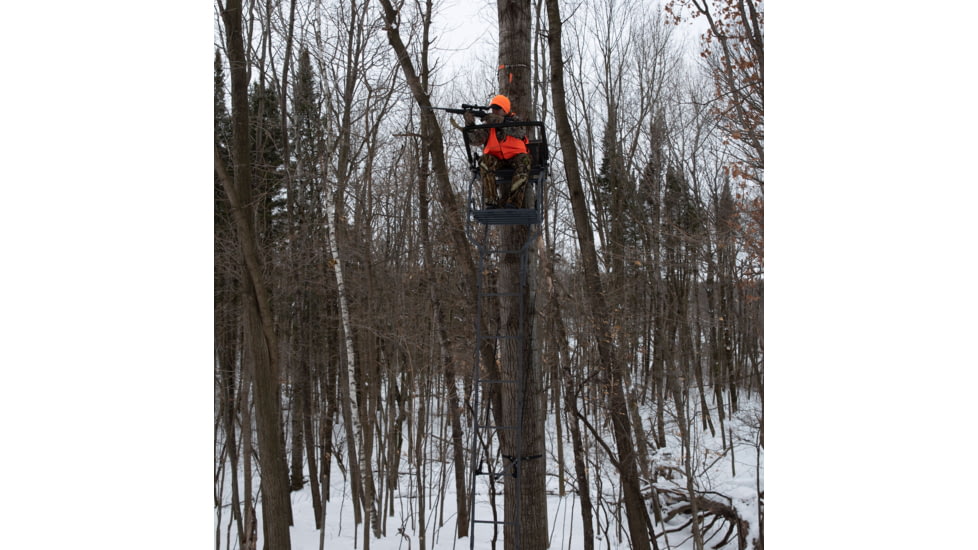 Rivers Edge Treestands Jumbo Jack Ladder Stand, Rivers Edge Grey, 1-Person, RE658